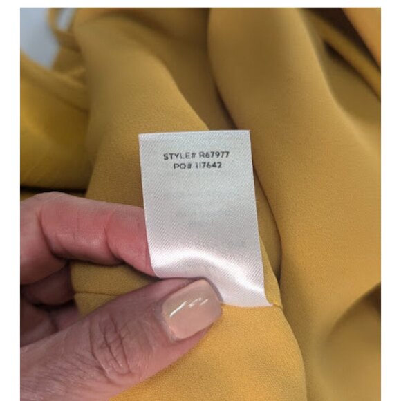 Lulus Harbor Point Mustard Yellow Flutter-Sleeve Mini Wrap Dress — Size M - Picture 12 of 12